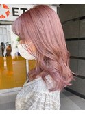 ハイトーンカラー×うる艶ラベンダー×ゆるふわカール