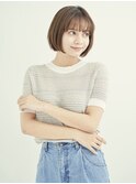 ボブ/カーキグレージュ/マッシュショート/大人かわいい[新宿駅]