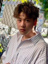 クレスト 近江八幡店(CREST) マッシュツーブロックメンズパーママッシュウルフメンズカット