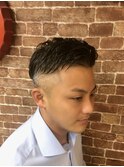 ゆるやかアップバングパーマ