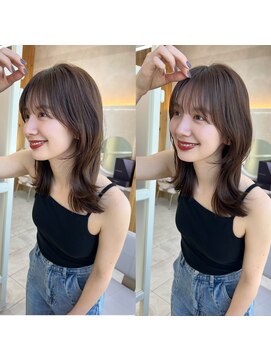 アフロートリノ(AFLOAT Leino) 小顔ヘルシーレイヤースタイル透明感カラー【修】20代30代40代