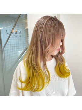 ループ(LOOP) ミルクティーベージュ×イエロー