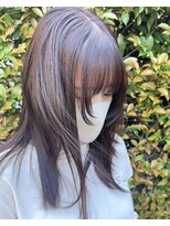 ヲタク(wotaku.)&nbsp;グレージュラベンダーグレージュ顔まわりレイヤー透明感カラー