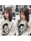 ダークショコラ×ホワイトベージュ#シールエクステ#韓国#宇都宮