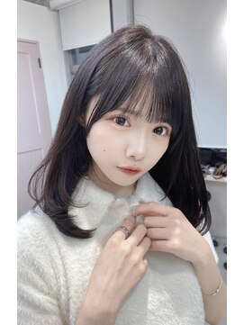 ラナホンジン(Lana HONJIN) 韓国風/透明感カラー/オリーブベージュ/前髪/小顔カット