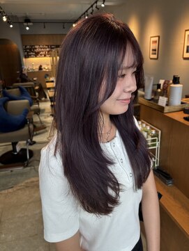 ヘアーループセラデザインワークス(Hair ruup Sela design works) レイヤーカット×ヴァイオレットカラー