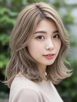 リル 茅ヶ崎(Liru:) くびれヘア/アプリコットオレンジ/ハイライトカラー/茅ヶ崎