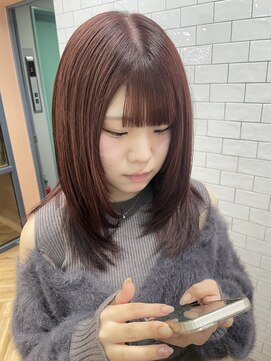 ループウエスト(LOOP WEST) レイヤーカット + チェリーレッド★ 1010