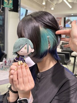 トーキョー オタクヘアー(TOKYO OTAKU HAIR) 刀剣乱舞 にっかり青江 推しカラー インナーカラー 裾カラー