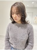 グレージュ/グレー/ベージュ/ブリーチ/くびれ巻き