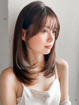 キリ 表参道(kyli) ★ 縮毛矯正ダークパープル夏のヘアアレンジミルクブラウン