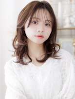 カバーヘア ブリス 上尾西口店(COVER HAIR bliss)&nbsp;シースルーバングミディアムハッシュカットa上尾20代30代40代