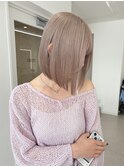 ショートボブ×ミルクティーベージュ【望月皐太【