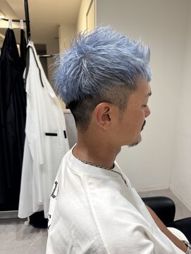 ガーベラ(gerbera) アッシュブルー×メンズショート