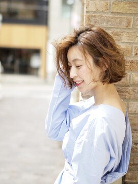 ピエタス ヘアーアンドスパ(PIETAS Hair&Spa) デザインカラー丸みショートボブ