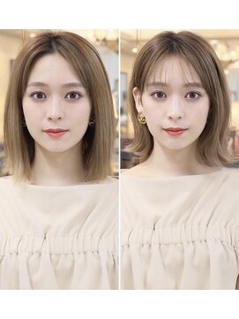 ガレリアエレガンテ 栄店(GALLARIA Elegante) ガレリアエレガンテ栄店　シースルーバングbefore→after