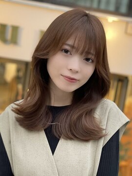 ポケット(pocket) フェザーバングとレイヤー 秋のくびれヘア
