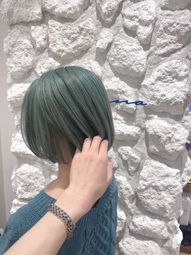 ロア 中目黒(loa) レイヤーロング/グレーベージュ/黒髪/前髪パーマ[中目黒]