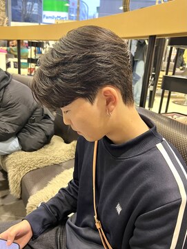 ゼスト 吉祥寺店(ZEST) ダウンパーマ　センターパート　韓国ヘア　吉祥寺鈴木楓竜