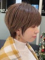 大人ショートボブショートカットココアアッシュくびれミディ