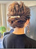 ヘアセット　結婚式　ヘアアレンジ　卒業式　お呼ばれヘア