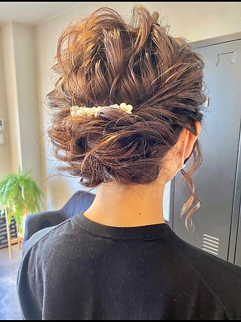 ヘアセット　結婚式　ヘアアレンジ　卒業式　お呼ばれヘア