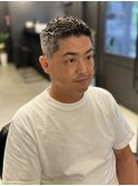 大人海外アップバングショートスキンフェード：大村　大心