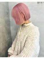 リンドトウキョウ ウメダ(LINDO TOKYO)&nbsp;a6/ホワイトピンク/切りっぱなしボブ/ブリーチカラー/梅田