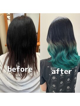 ガルボヘアー 桟橋店(garbo hair) グラデーション ブリーチ デザイン
