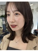 美髪似合わせカットミディアムメルティーカラーナチュラル