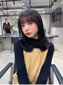 【hao渋谷】ミディアムレイヤー/ラベンダーブラウン