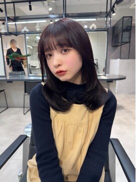 ハオ(hao) 【hao渋谷】ミディアムレイヤー/ラベンダーブラウン