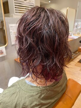 チルアウト 塚口本町店(chill out) パープルカラーハイライトベース×インナーカラー30代/40代/50代