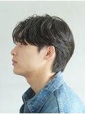 名古屋フェザーパーマニュアンスパーマシースルーマッシュメンズ
