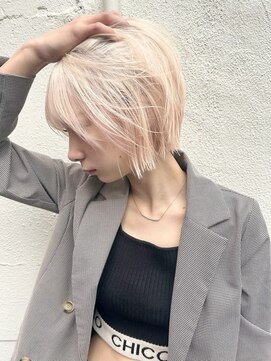ミエル ヘア 新宿(miel hair) ハイトーンボブ☆ブリーチカラー　【新宿】