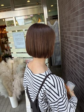 チャプター 千葉ニュータウン中央店(chapter) ぱつっとミニボブベージュグレージュチョコレート