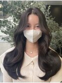#69/韓国/韓国風/レイヤーカット/後れ毛/くびれヘア/前髪/表参道