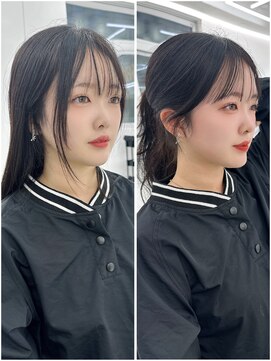 コア プラス 立川(COA PLUS) 韓国風レイヤーカット髪質改善ダブルカラーハッシュカット