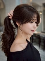 セントラル 三宮店(central)&nbsp;くくっても可愛いレイヤーカット/髪質改善/顔まわりカット/前髪