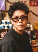 スパイキーショートと緩めのカール