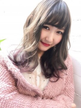 ローランド(Rowland) 《桐原真理子》ハイライト☆裾カラー☆グレージュ