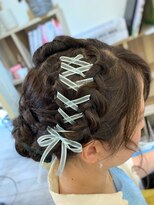 グースカ(guusca) ヘアセット リボンアレンジ