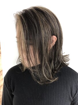 フォーク(FOLK) KASUMI 切りっぱなし×ミルクティーハイライト　【FOLK 恵比寿】