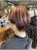 大人可愛い20代30代40ひし形小顔マッシュ丸みショート