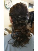結婚式の二次会/ハーフアップヘアー