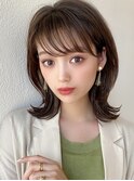 大人かわいい似合わせカット/デザインカラー/くびれミディ/新宿