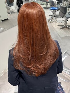 ユーフォリア 渋谷グランデ(Euphoria SHIBUYA GRANDE) オレンジブラウン☆レイヤーストレート