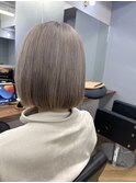 ハイトーン ベージュ ボブ ブリーチ アッシュ 三宮 元町