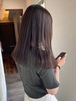 ミルヘアデザイン(mil hair design)&nbsp;レイヤーカットアッシュカラーグレージュ透明感カラー前髪