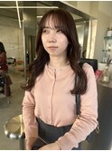 ブラウンカラー×韓国風艶巻き